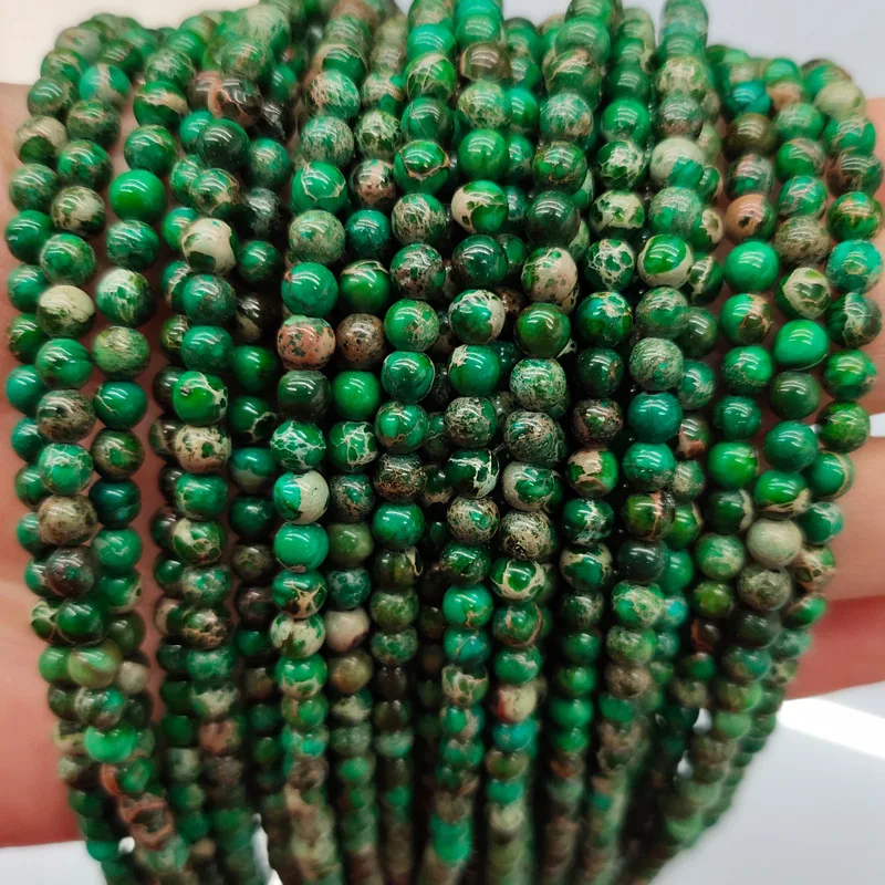 Wholesale Natural Brazilian Emperor Stone Mixed Color Accessories Amazon Emperor Turquoise Round Loose Beads For Jewelry Making