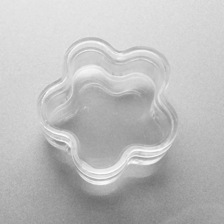 wholesale mini transparent flower heart diamonds shape box jewelry earring rings storage box