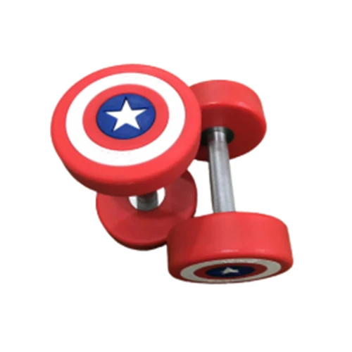 American Hot Sell Captain Rubber CPU Round Fixed Dumbbell Set