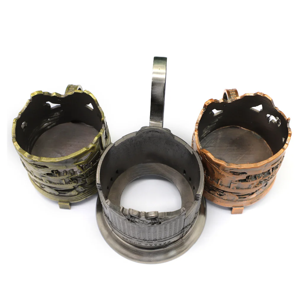 New Design Russian Construction Style Metal Craft Cup Holder Accept Customized Personalized Style meta Craft