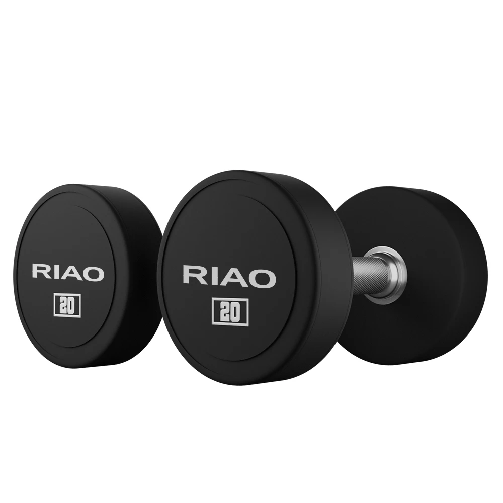 Gym Equipment Weight Lifting Man Mancuernas Kurzhantel PU Urethane Round Dumbbell Sets