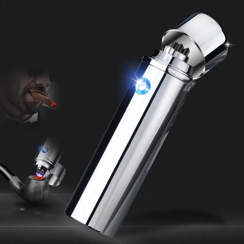 Оптовая продажа шестидуговая USB-зажигалка с подсветкой перезаряжаемая сигарная зажигалка