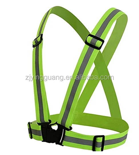 Hi Vis Custom Safety Reflective Vest Belt Running Cycling Safety Reflective Vest