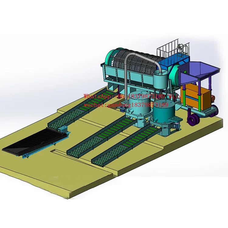 jiangxi ganzhou gandong  rotary trommel scrubbers gold prospecting rubber mat
