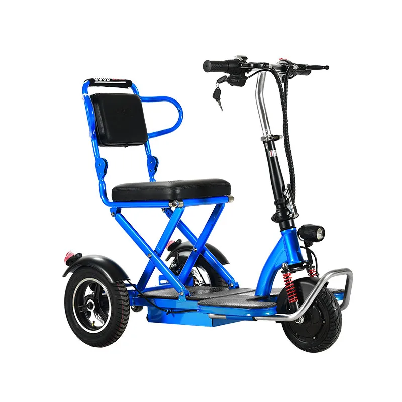 Factory wholesale three-wheeled electric car elderly pick-up children folding lightweight scooter