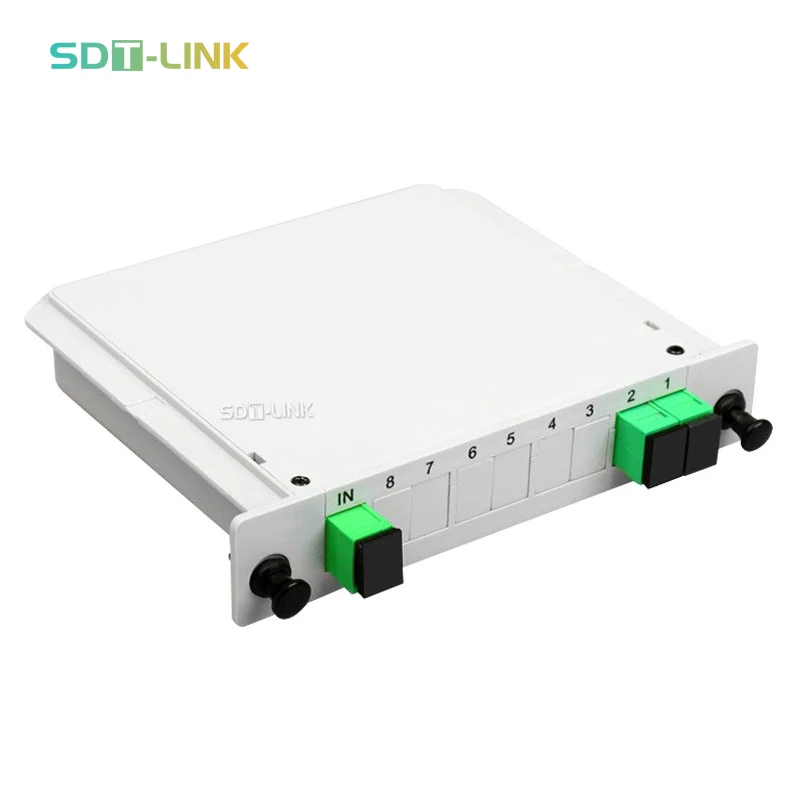 1*2 SC/UPC connector fiber PLC Cassette type 1X2 plc splitter LGX Box Cassette Card Inserting PLC Splitter