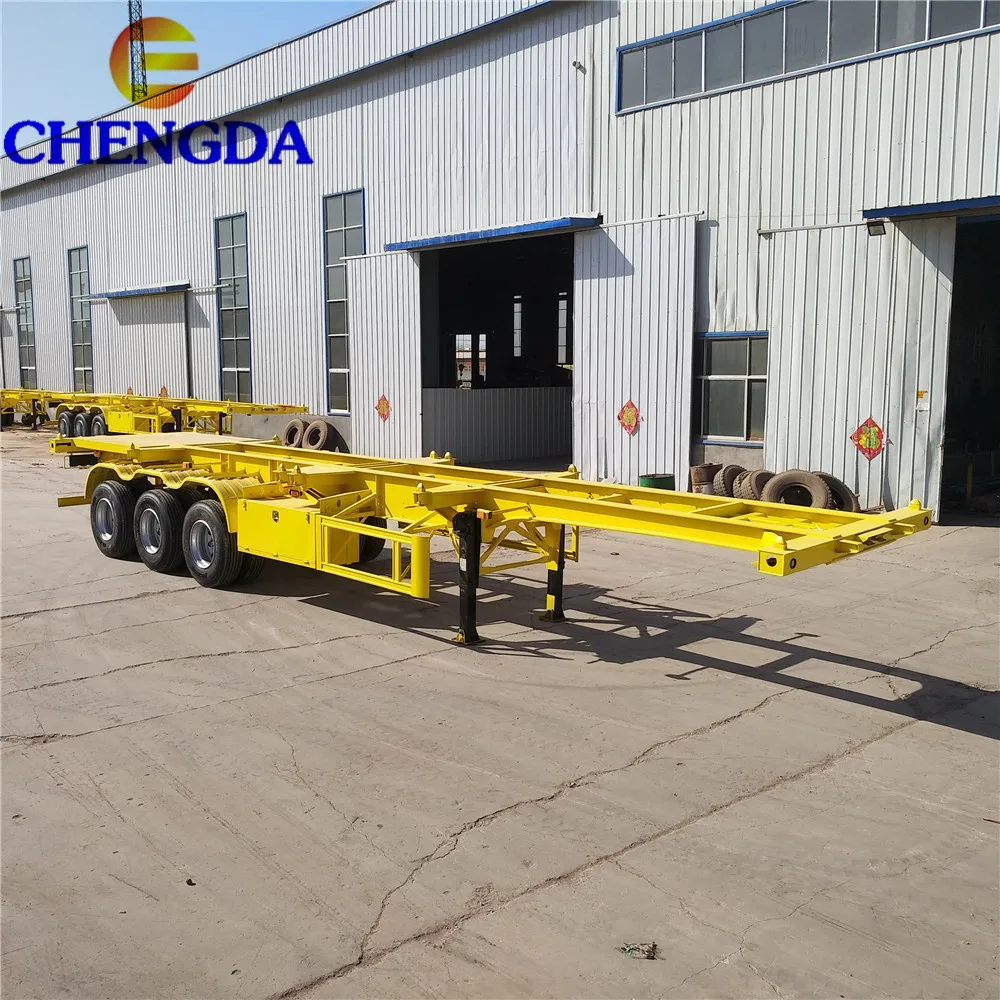 3 axles container chassis trailer skeleton semi for sale