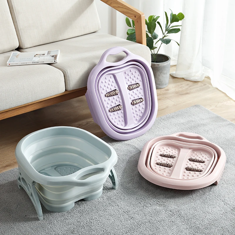 Foot Soaking Tub portable Folding Travel Foot Wash Basin Bucket Feet Spa Bubbling Massage foot spa Tub