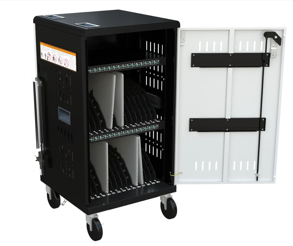 USB-c fast Charging Cart 30 bays TYPE C school Tablets ipad charging Cabinet smart classroom tablet charging station