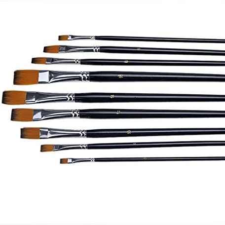 2021 Newest Professional Art Paint Brushes Flat Paint Art Artist Drawing Brush Set