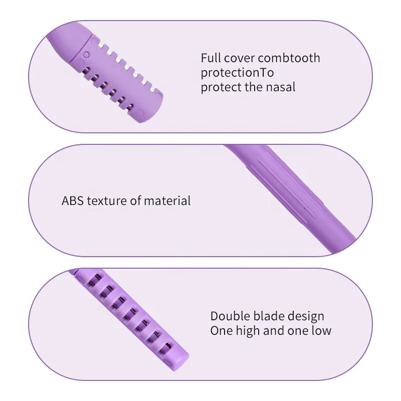 OEM Portable Double Head Manual Nose Hair Trimmer Nose Hair Shaver Cleaning Tool