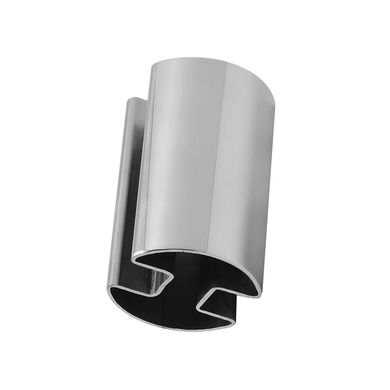 
304 316Seamless stainless steel balustrade Double Slot Round Tube 