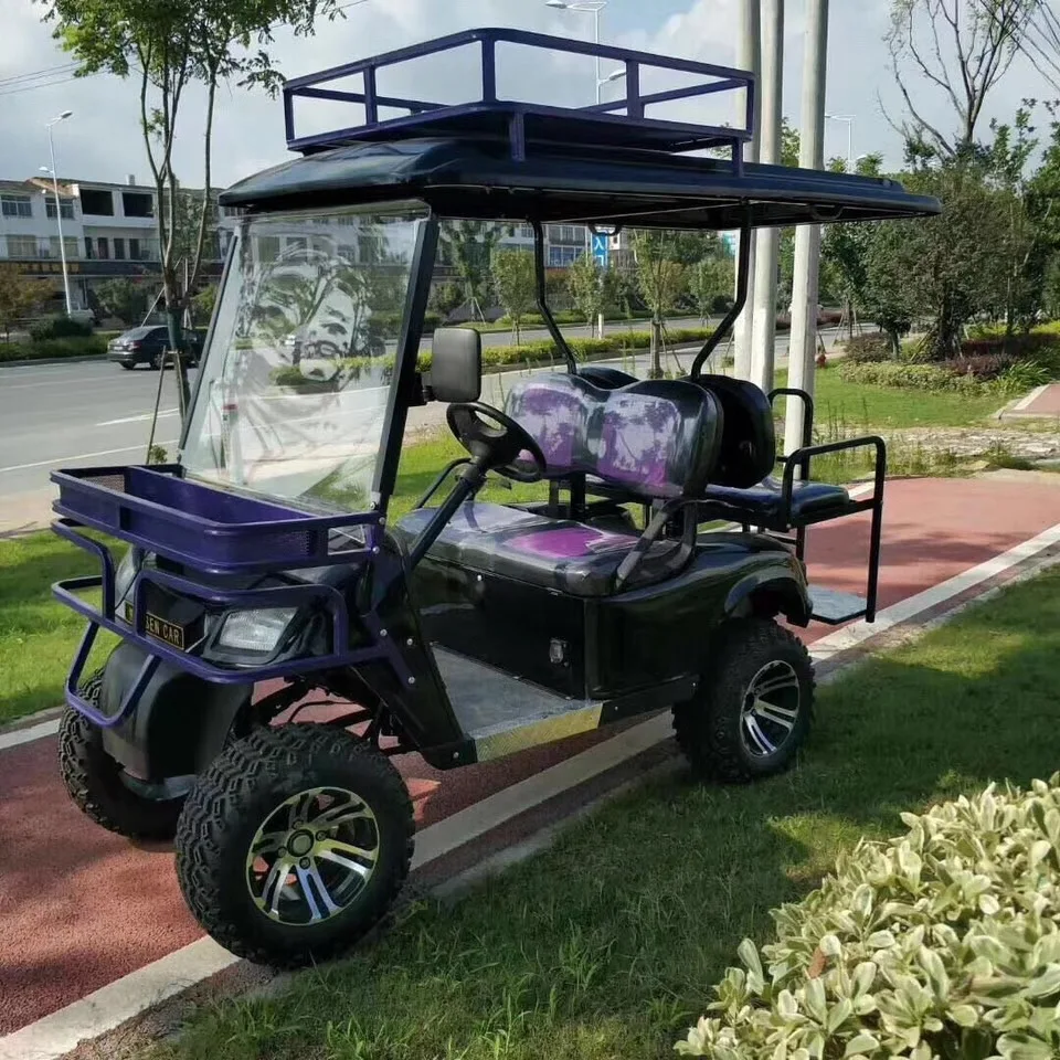 
Newest 2+2 Seat Off Road Custom Hunting Golf Cart With Luggage Rack 