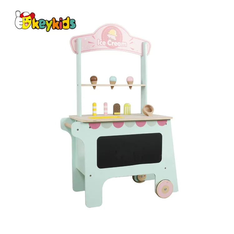 2024 wholesale pretend paly wooden ice cream shop toy set for children W10A139