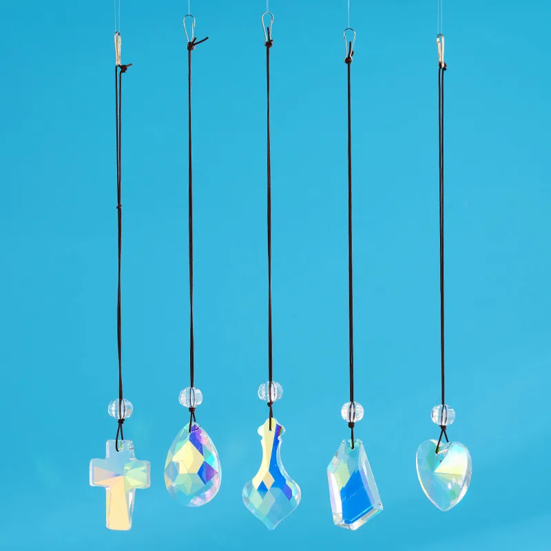 2022 Hot Sale JINGSHENG wholesale Suncatcher Octogon  K9 Glass Drop Crystal Prisms Pendant for  Accessories pendant gj-009