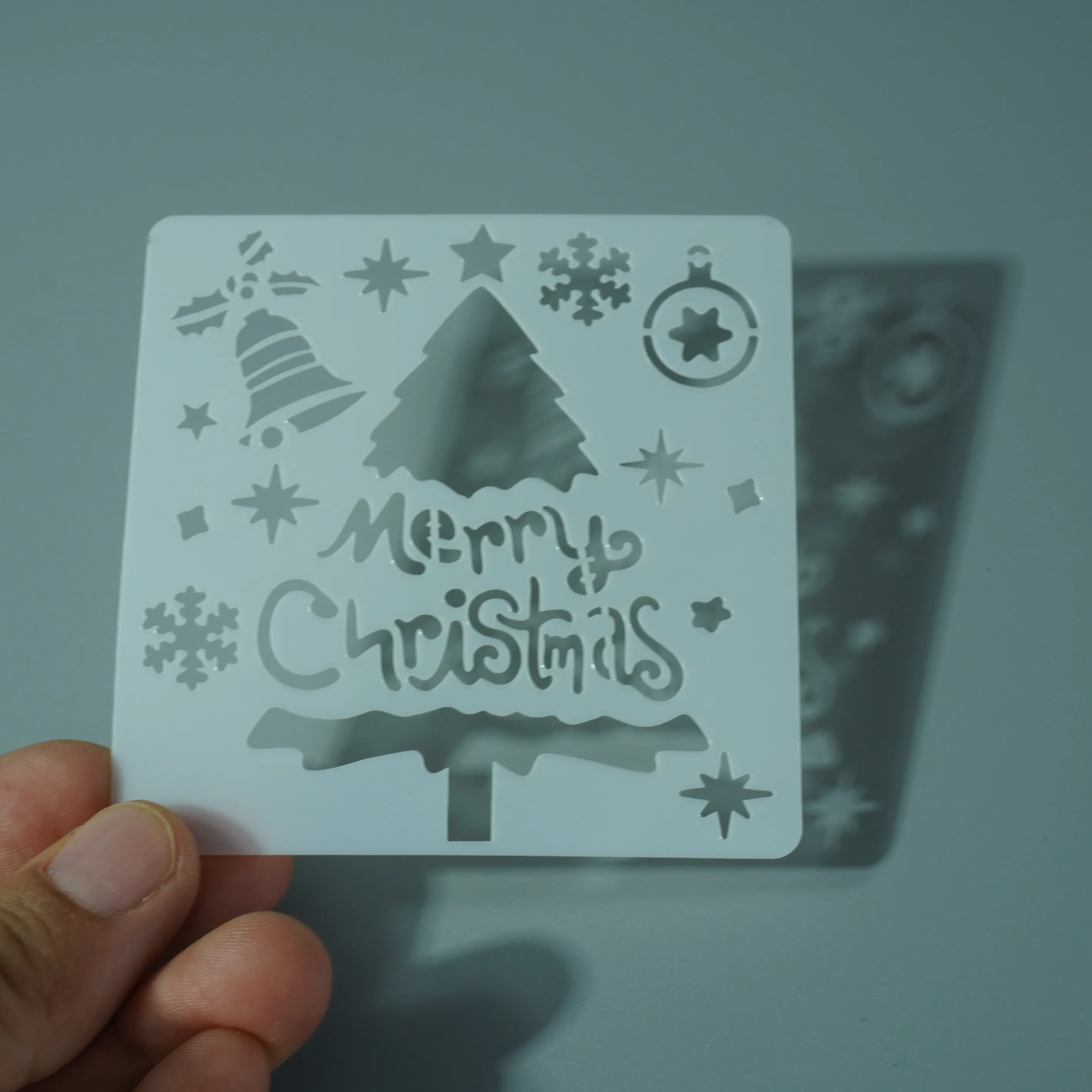 Reusable Plastic Craft Art PET Drawing Painting Spraying Christmas Stencil