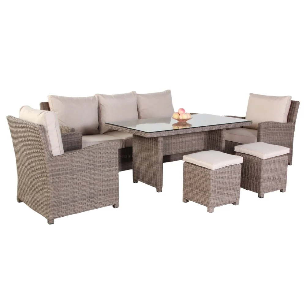
Hot sale custom furniture outdoor garden patio wicker sofa set 