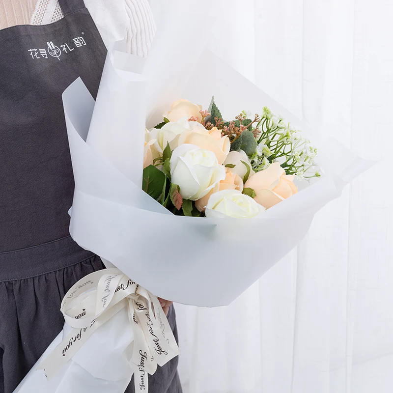 
2020 New design double side waterproof floral paper plastic wrapping film Flower wrapping paper for flower 