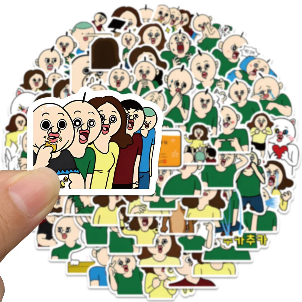 73PCS Korean Funny Anime Cartoon Graffiti Stickers, Portable Stickers For Laptops, Mobile Phones Computers