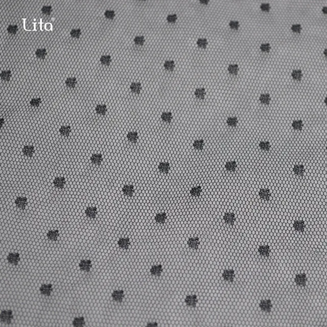 polyester mesh with small dot tulle mesh fabric