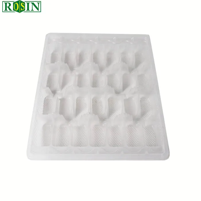 custom plastic blister disposable pp food tray with dividers frozen takeaway dumpling container tray with lid