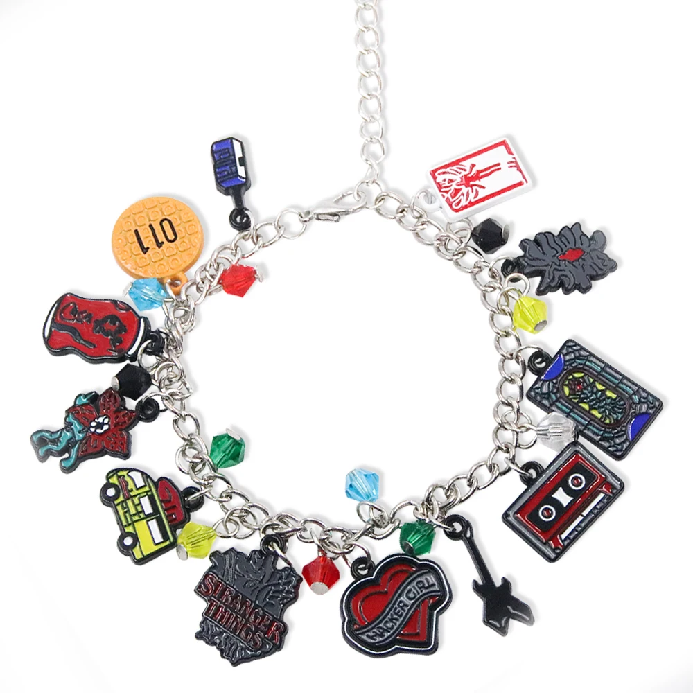 Anime Bracelet Stranger Things Stranger Things Bracelet Cannibal Flower Guitar Phonograph Pendant Alloy Bracelet