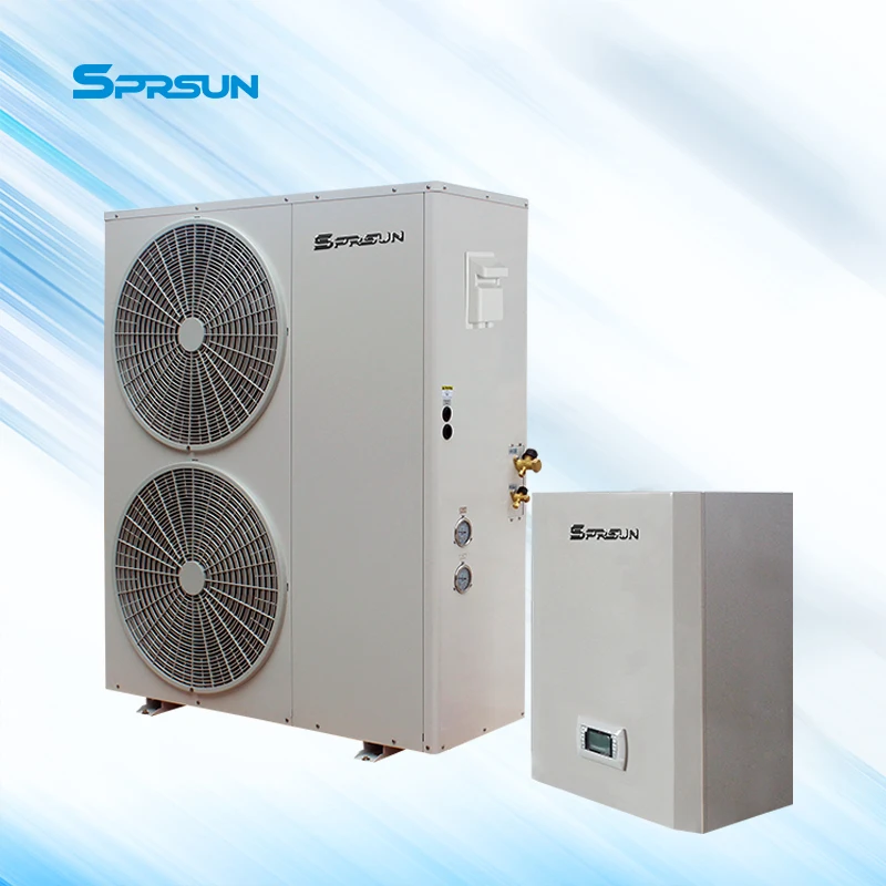 -25 degree ambient temp High Quality Split EVI heat pumps 12kw Air To Water Heat Pump Heater