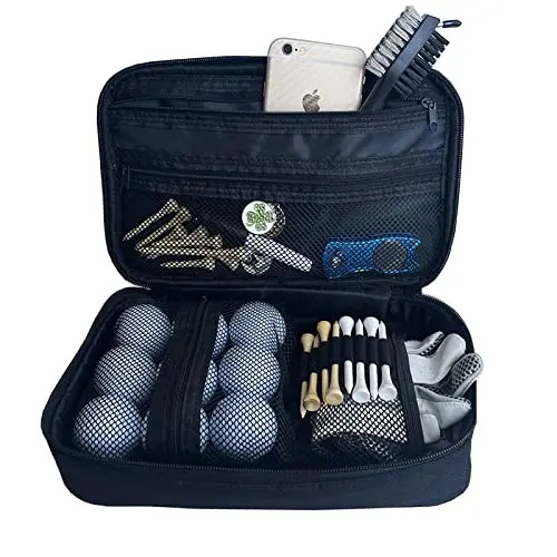 Custom Golf Mini Pouch Organizer Bag for Tee Ball Marker Glove Cellphone Key Golf Valuables, Golf Ball Bag Case