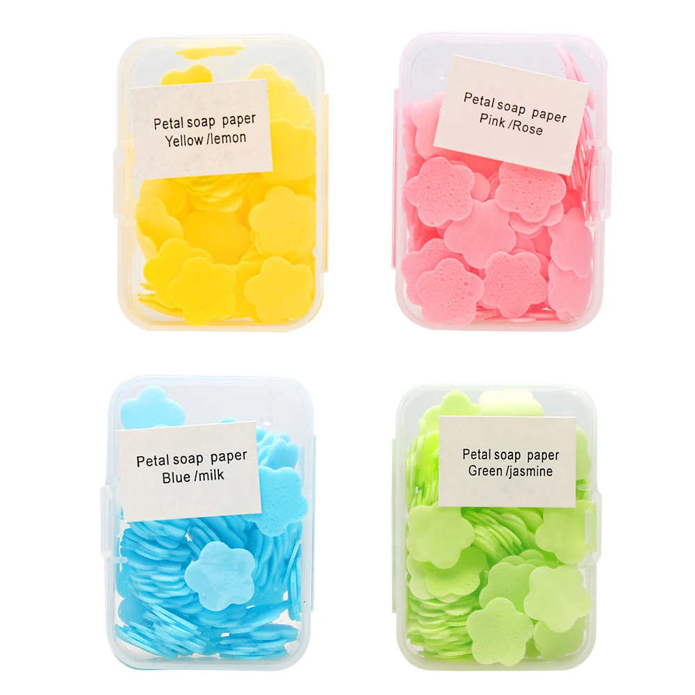 New Mini Disposable Hand Washing Soap Paper Travel Soap Sheet Paper Laundry Soap Sheet