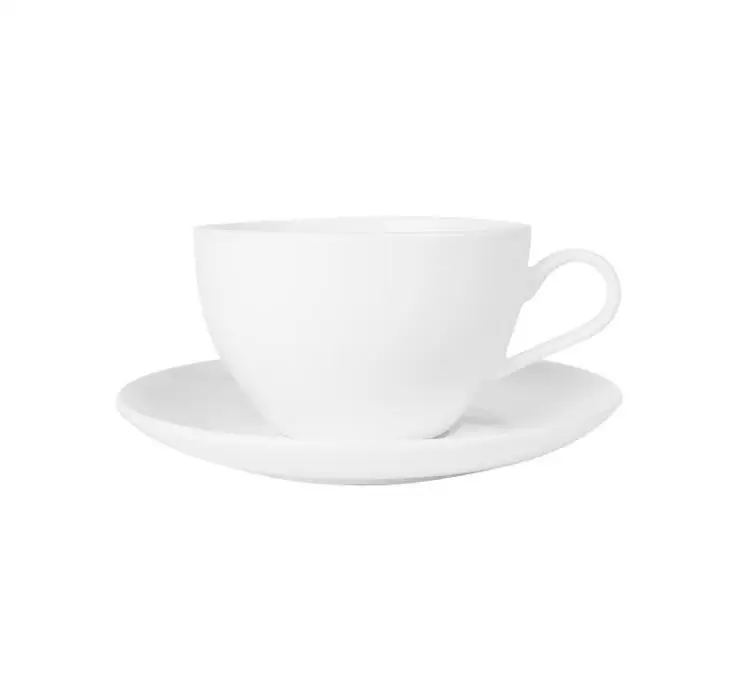 
Белая керамическая кофейная кружка, чайная чашка и блюдце в комплекте для кофейни  (62259468152)
