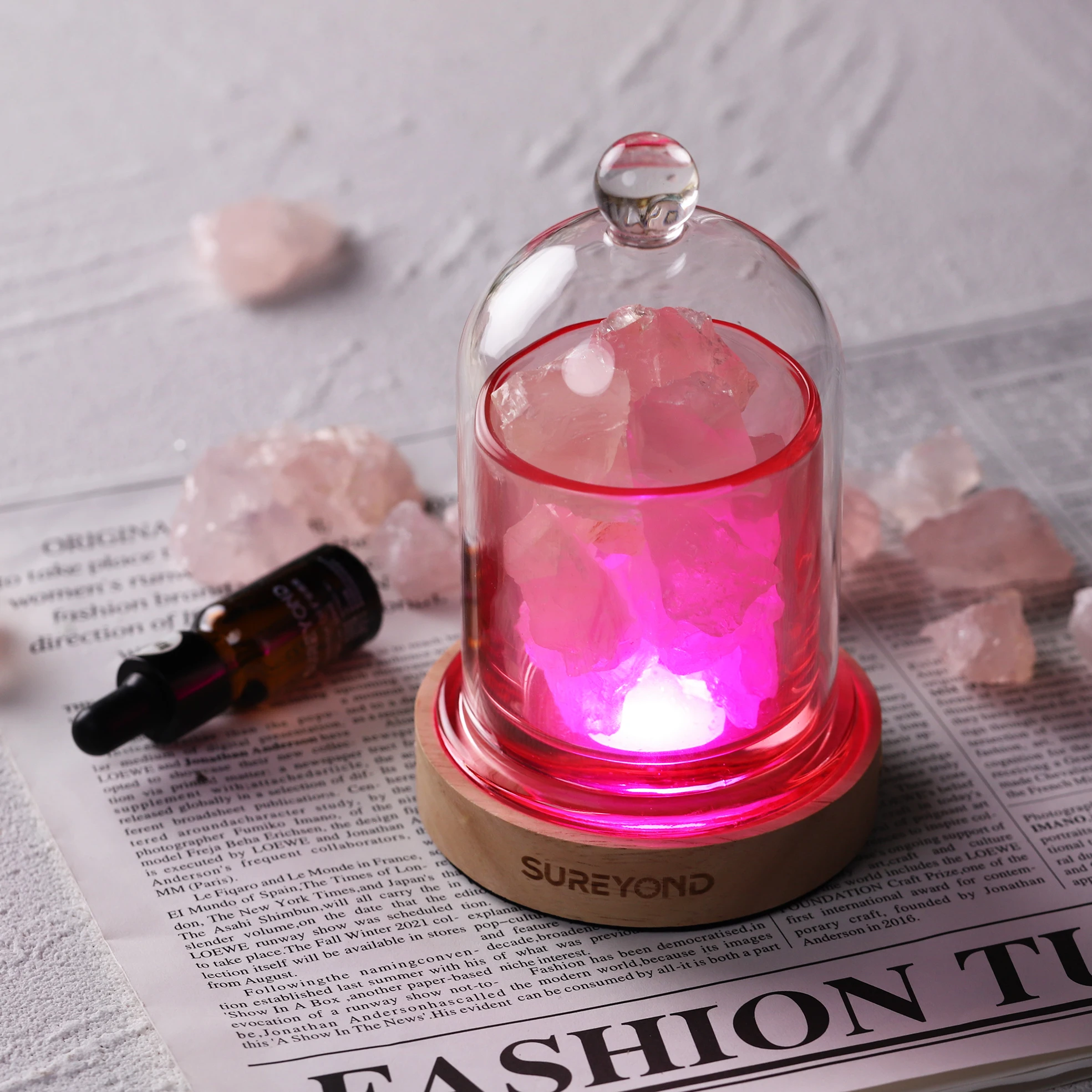 Factory Making No Fire Crystal Healing Stones Essential Oil Diffuser Gift  Box Fragrance Scent Wonderfully Lamp Natural Quartz