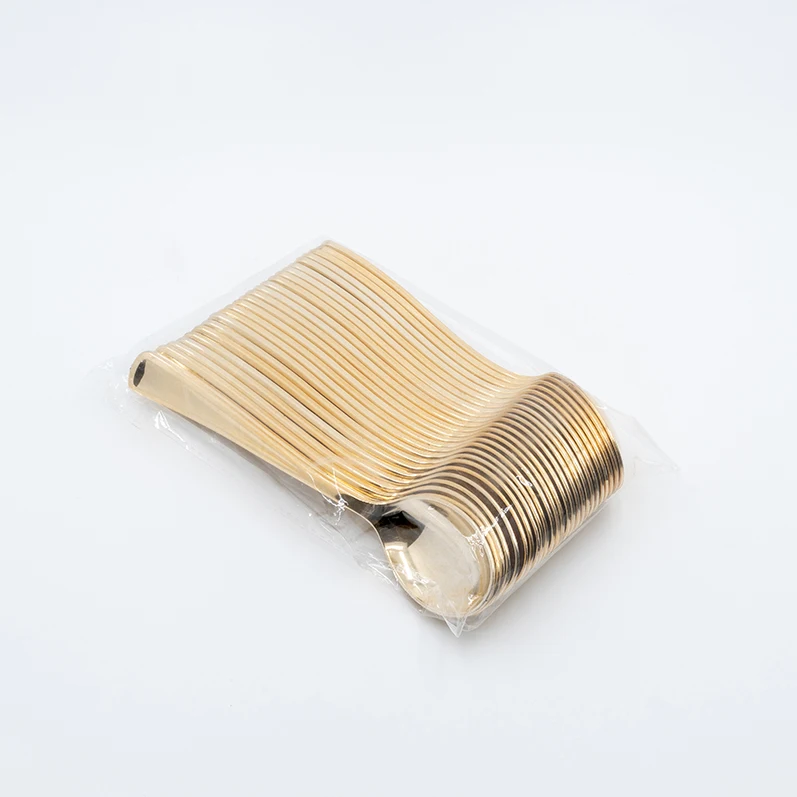 Disposable Plastic Plates Gold Design Party Tableware Sets Gold Disposable Tableware Set