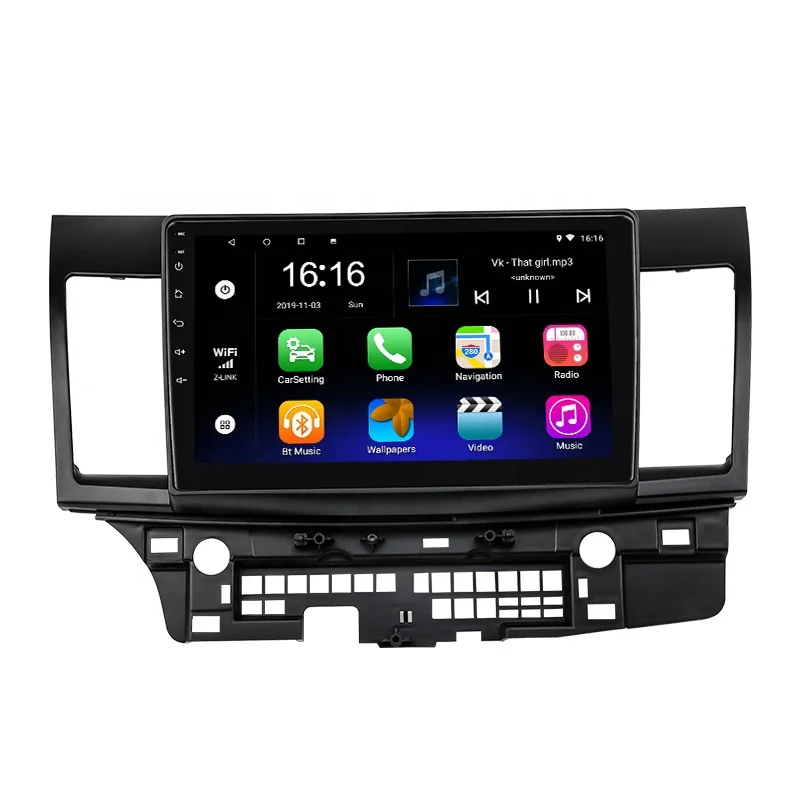 Touch Screen Multimedia System Gps Car Music 2din 10inch Car Dvd For Mitsubishi Lancer Ex Evo With Android 9.1