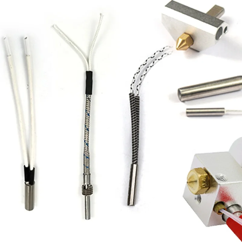 Duopu electric up to 800 degree celsius  24v 30w 40w 50w 6mm 12v 24v 48v 6mm cartridge heater 350v with thermostat