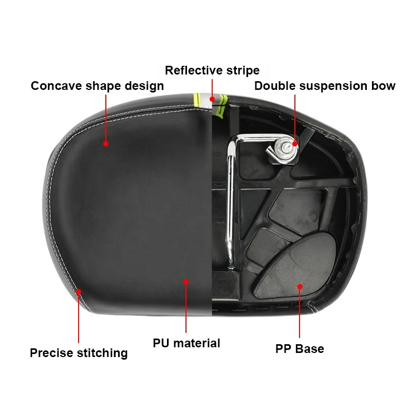 Guaranteed Red Bicycle Seat Road MTB Bike Saddle Comfortable Soft Wide Large Bicycle Saddle Cover Soft Cycling Cushion Pad