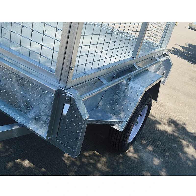 
GINO 6ft x 4ft Multi Purpose Galvanised Cage Car Single Axle Trailer Bolted Mechanical Cow for Sale 