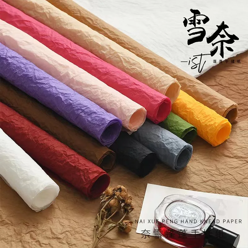 Wholesale Luxury Art Materials Wrinkle Gift Wrapping Paper For Flower Bouquet