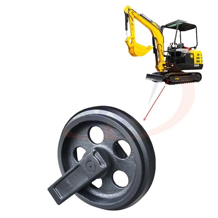 U15 Kx91 Kh60 Kx161-3 Kx121-3 Front Idler Assembly, U008 Kx41 Kx71-3 Kx080.3 U55-4 Kx057 Front Idler Wheel