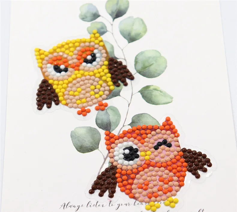 
Paint by numbers 5D diamond painting kits easy for kids arts and crafts owl making sticker 