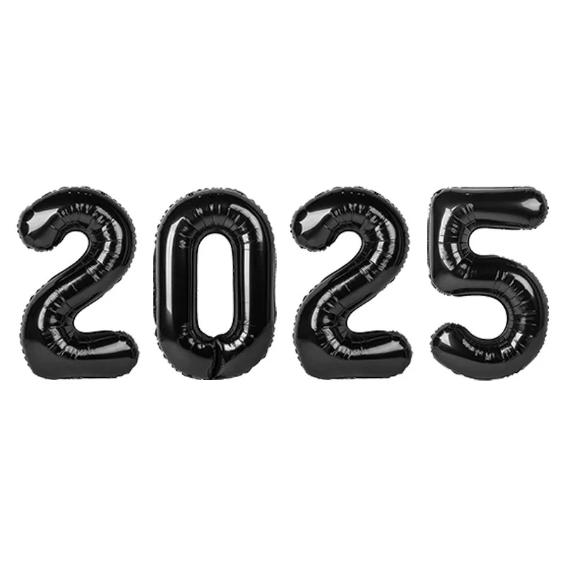 16 Inch 2025 Balloons Number 2025 Foil Balloons for New Years Eve Party Supplies Anniversary Party Home Office Decoration