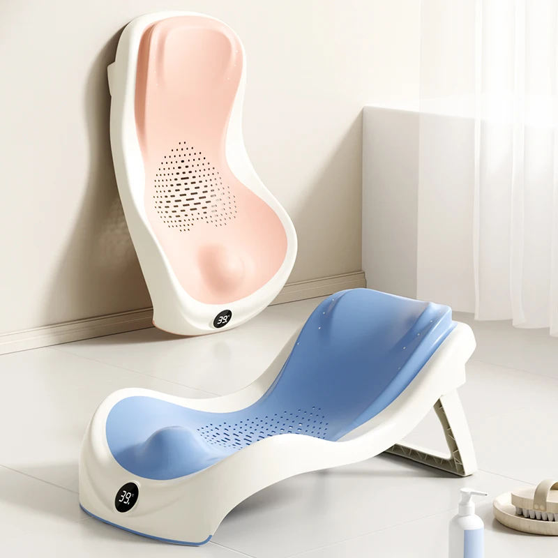 Plastic folding newborn safety baby bath support seat for babies