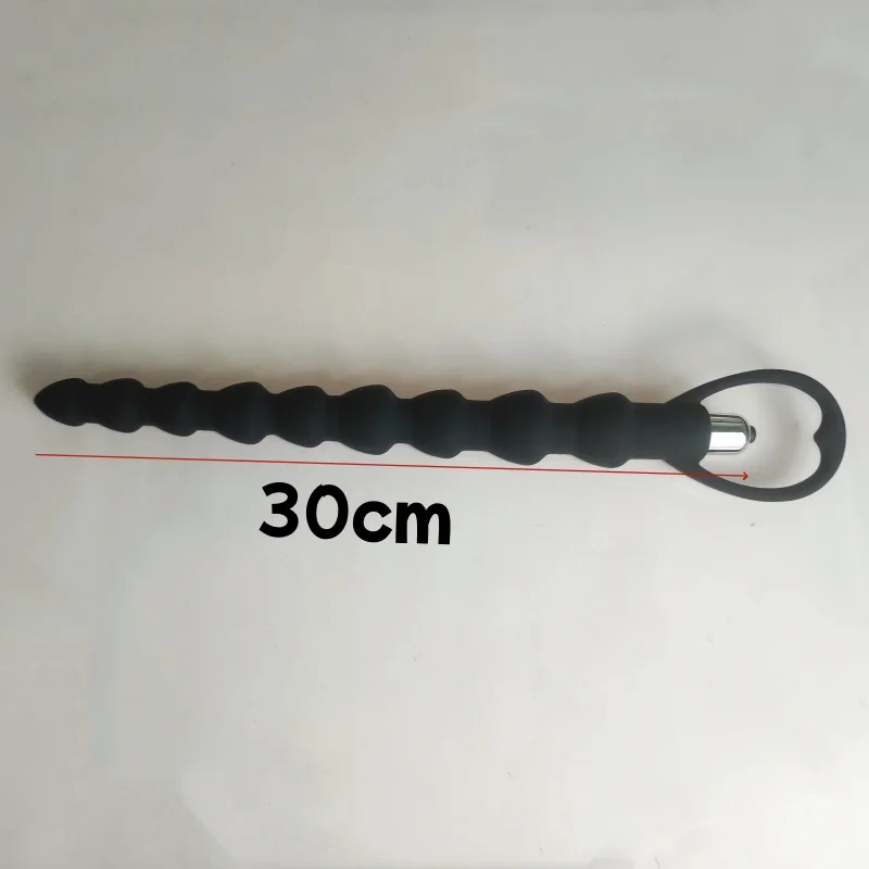 AVA Silicone Black Anal Beads for Women Adult Sex Vibration Beads for Male Masturbation Packaged