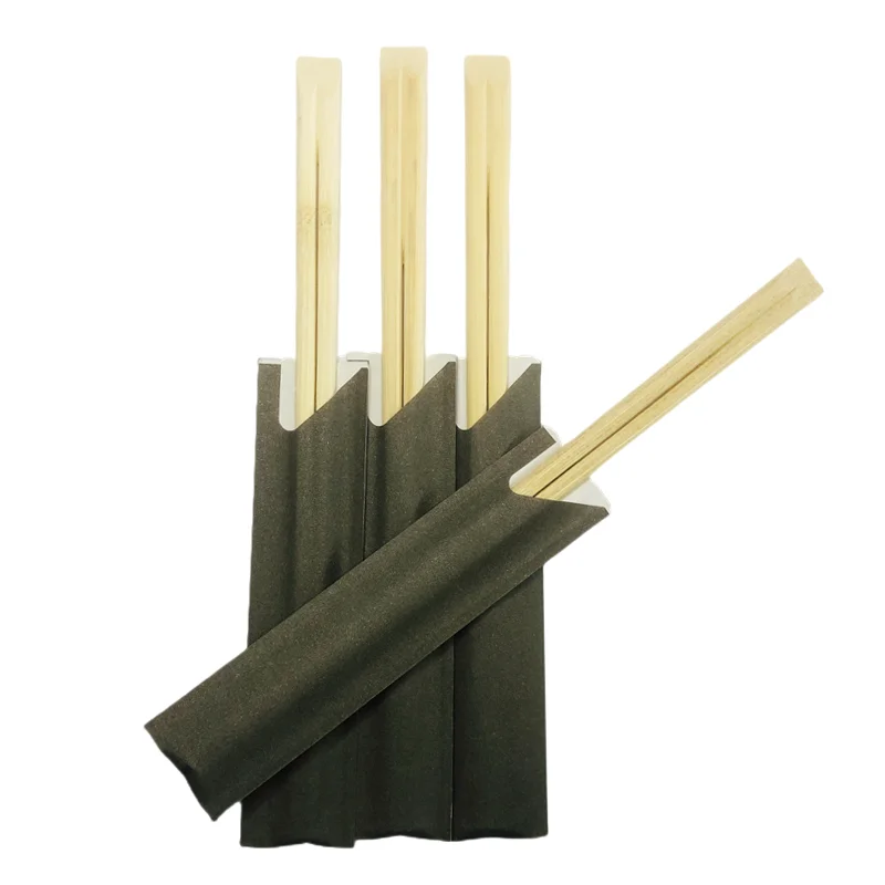 Bulk For Sale Wholesale Paper Wrapped Sushi Disposable Logo Twin Bulk Bamboo Chopsticks Packaging