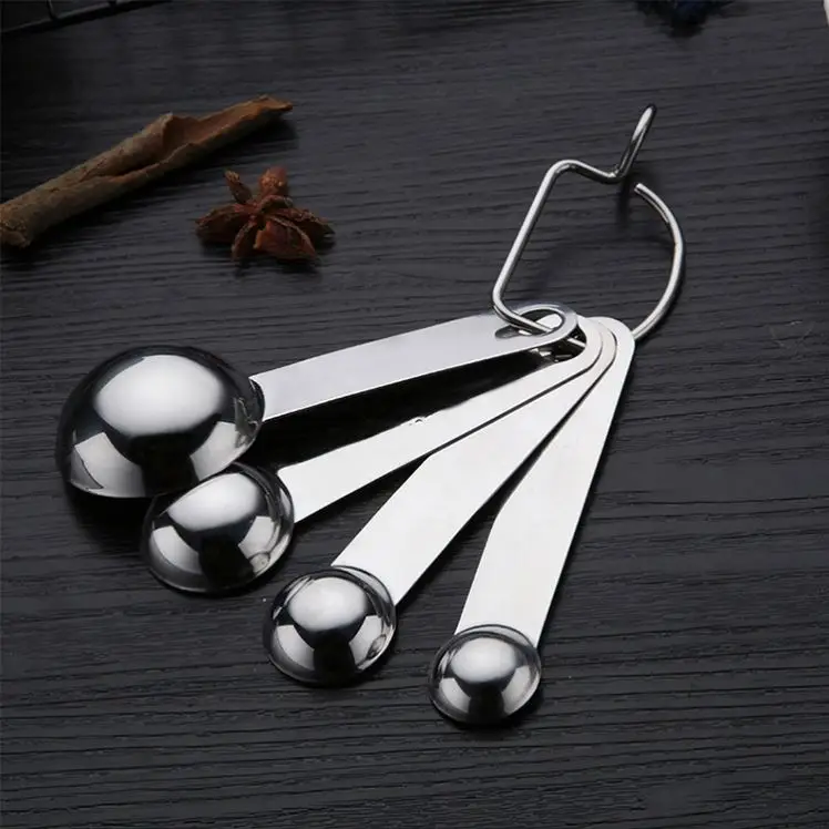 
4PCS 304 stainless steel measuring cups and spoons set 