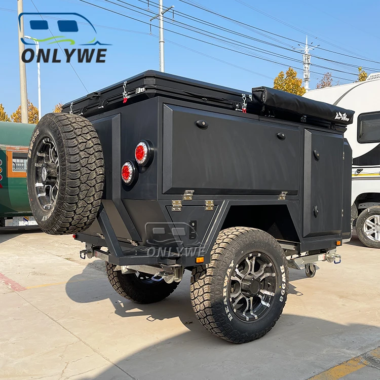 ONLYWE Customized Small Travel Trailer Camping Mobile Travel Camper Outdoor Off Road Caravan Australian Standards