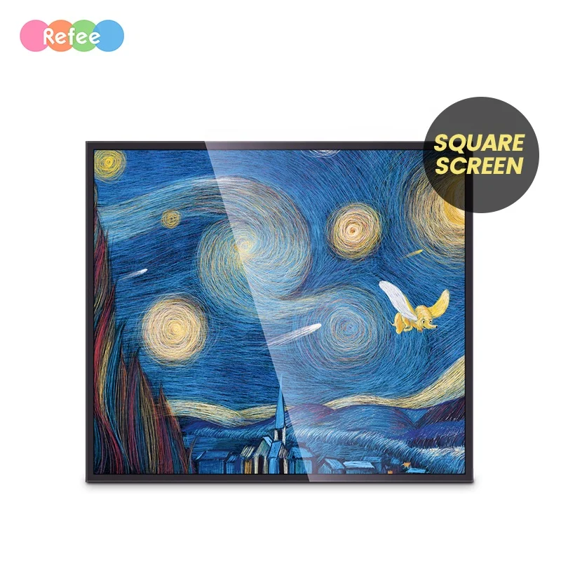 19 inch square wall mounted monitor advertising player indoor lcd display screen for advertisement