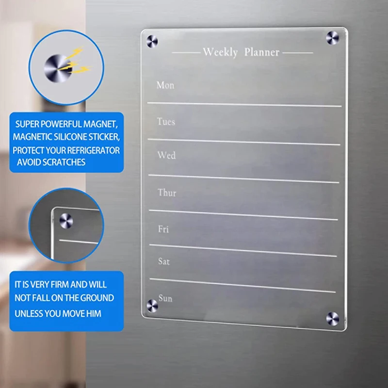 Wholesale Custom Logo Magnetic Whiteboard Acrylic Dry Erase Board For Fridge