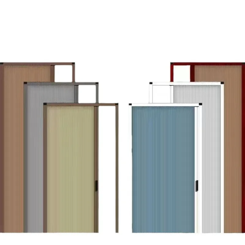 Push pull invisible retractable folding door, no drilling, thermal insulation, kitchen, living room, bathroom, bedroom partition