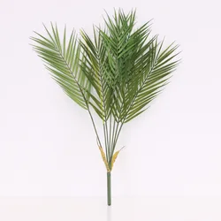 O-X0050 Best selling artificial plants palm leaves decorative plastic green leaves grass simulation greenery flower decoration