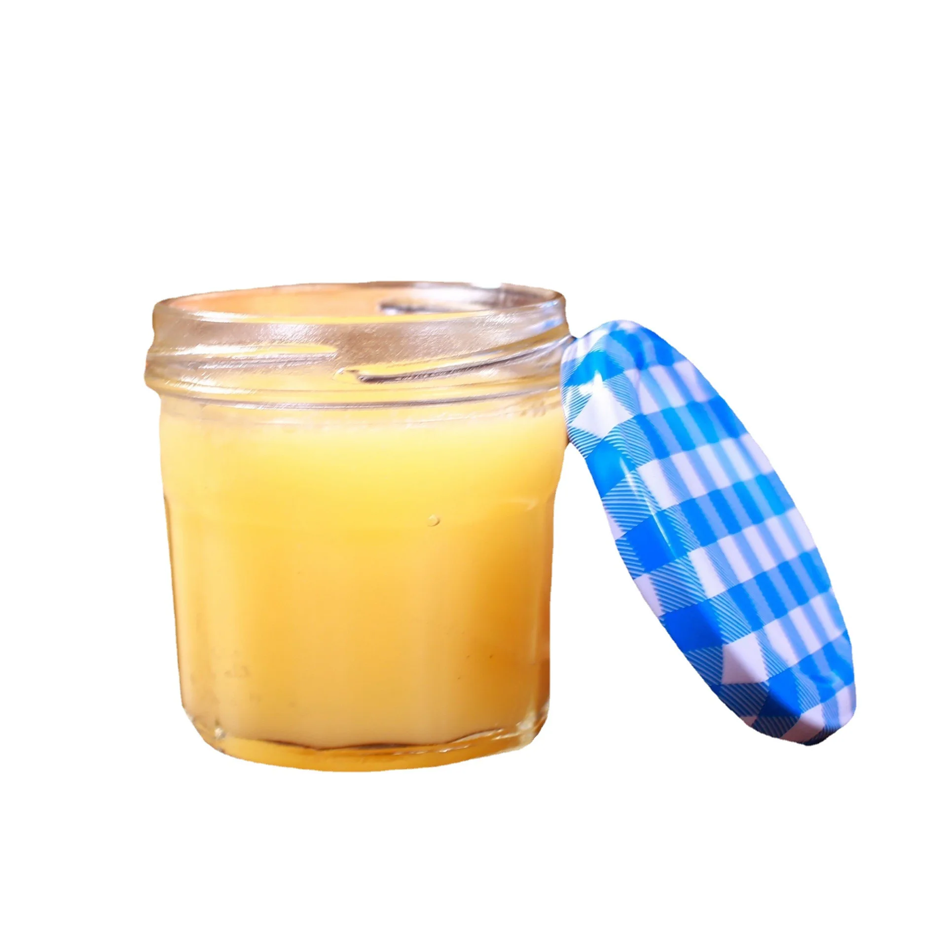 Прозрачные 100 мл 150 200 250 380 стеклянные бутылки для хранения продуктов стеклянный медовый джем с металлической Воздухонепроницаемой крышкой